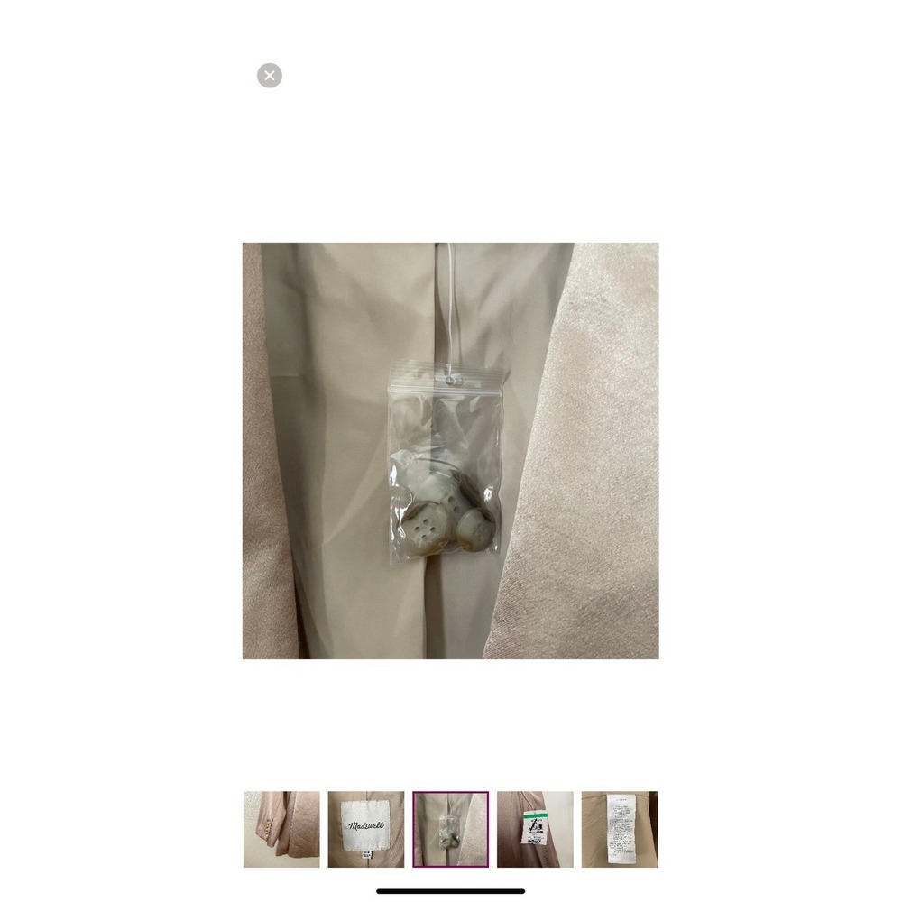 Madewell Women’s Blazer Satin Oversized  In‎ Matchstick Sz 16W NEW - Picture 13 of 16